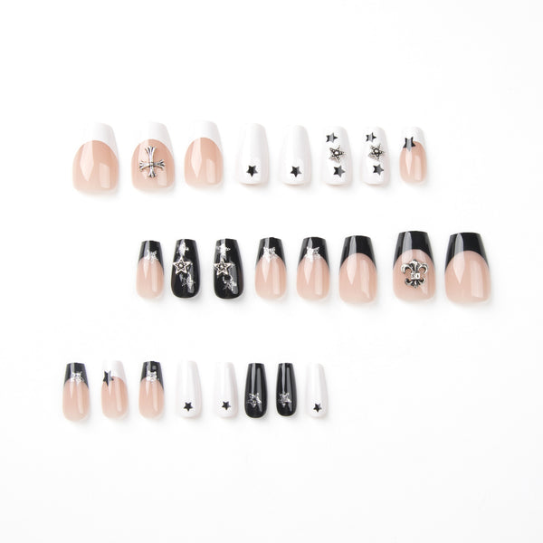 12 Sizes-24 Pcs Press On Nails JP2618