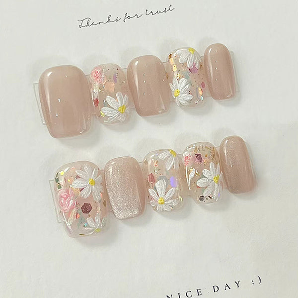 12 Sizes-24 Pcs Press On Nails MY043