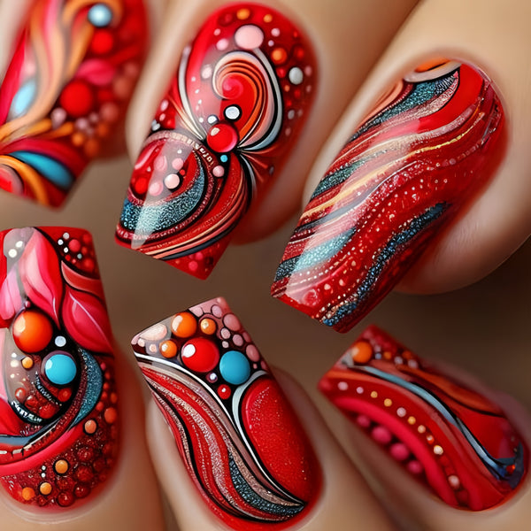 12 Sizes-24 Pcs Press On Nails Y622