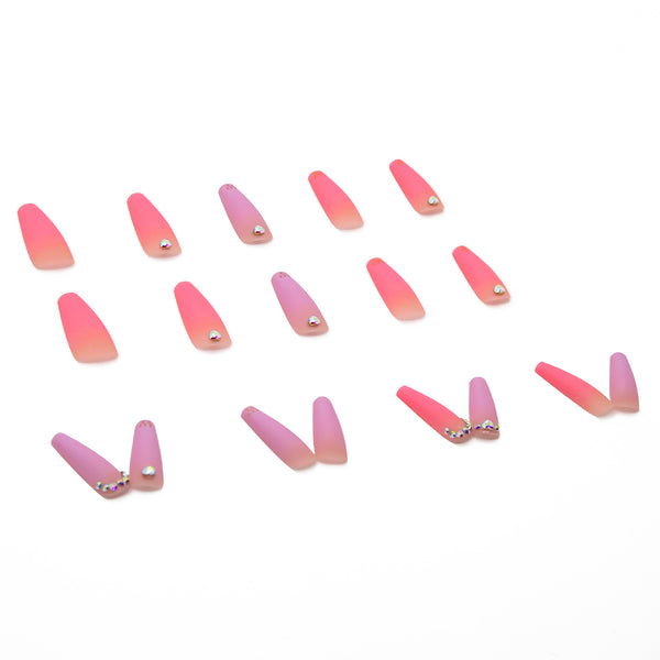 12 Sizes-24 Pcs Press On Nails Z154