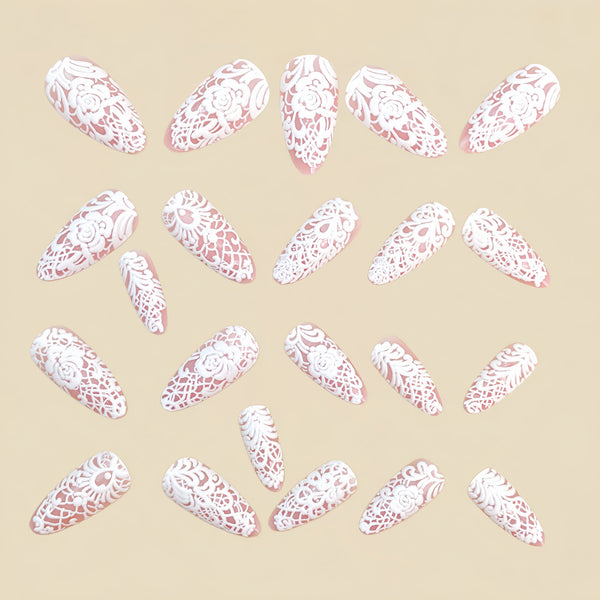 12 Sizes-24 Pcs Press On Nails Y1895