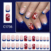 12 Sizes-24 Pcs Press On Nails C1736