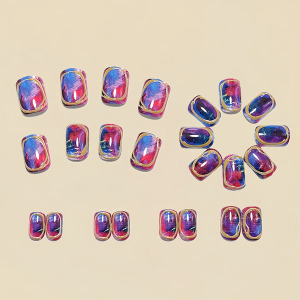 12 Sizes-24 Pcs Press On Nails Y1825