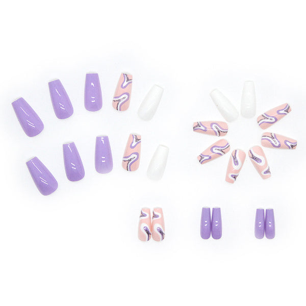 12 Sizes-24 Pcs Press On Nails W156
