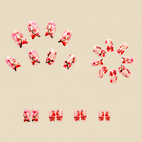 12 Sizes-24 Pcs Press On Nails Y505