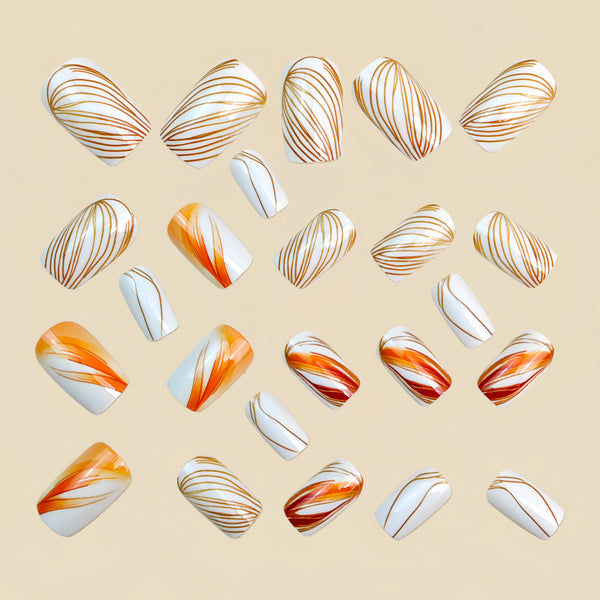 12 Sizes-24 Pcs Press On Nails Y1801