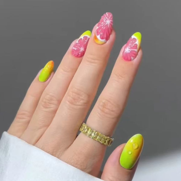 12 Sizes-24 Pcs Press On Nails W1707