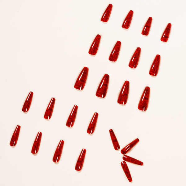 12 Sizes-24 Pcs Press On Nails JP1033