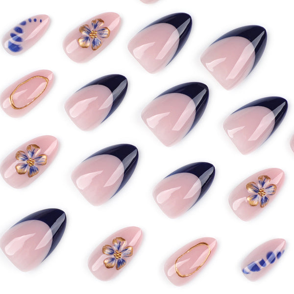 12 Sizes-24 Pcs Press On Nails JP4378