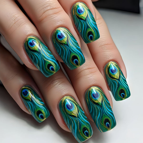 12 Sizes-24 Pcs Press On Nails Y1502