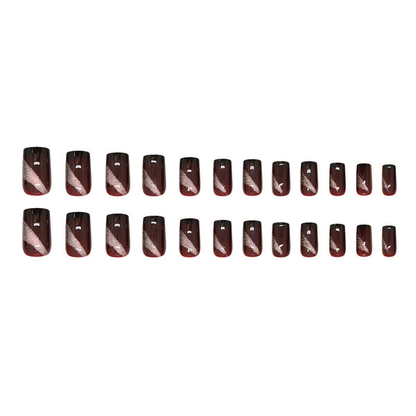 12 Sizes-24 Pcs Press On Nails W1848