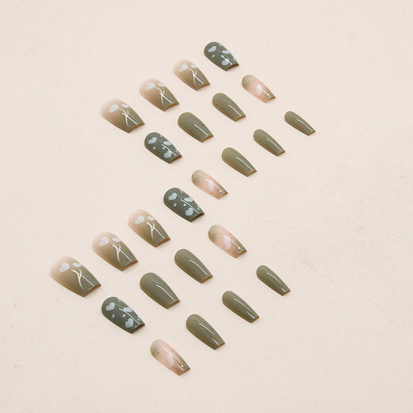 12 Sizes-24 Pcs Press On Nails R761