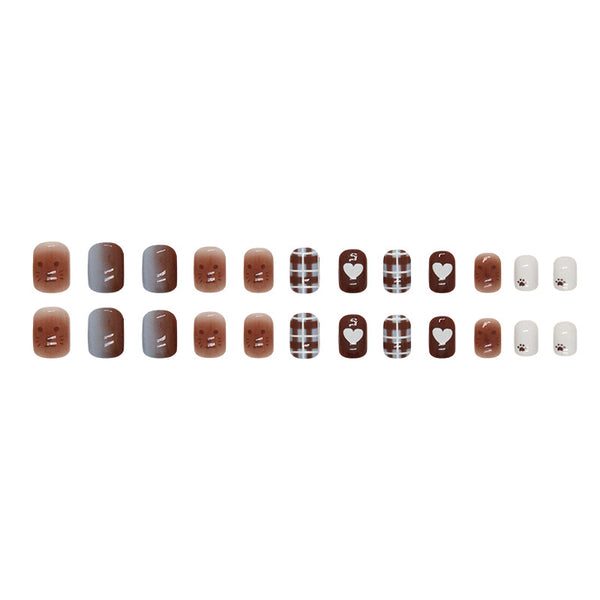 12 Sizes-24 Pcs Press On Nails R821