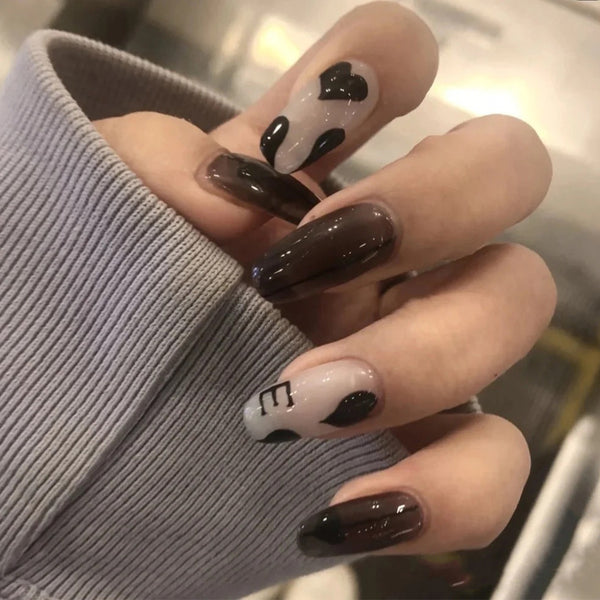 12 Sizes-24 Pcs Press On Nails JP3112
