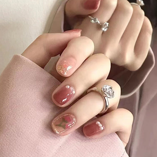 12 Sizes-24 Pcs Press On Nails Z484