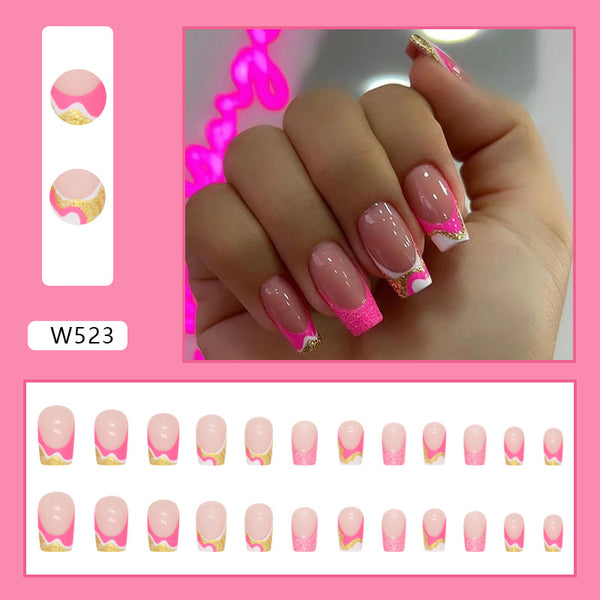 12 Sizes-24 Pcs Press On Nails W521