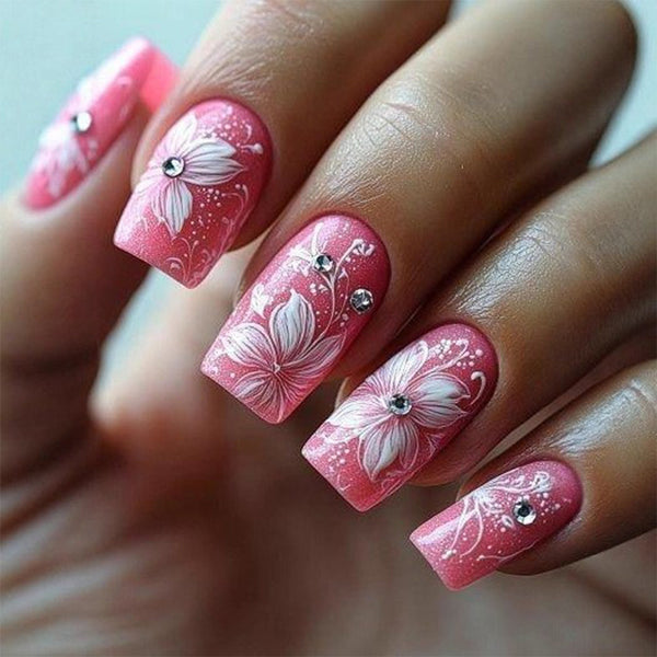 12 Sizes-24 Pcs Press On Nails Y1599