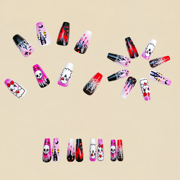 12 Sizes-24 Pcs Press On Nails Y840