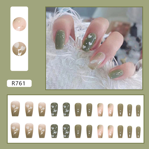 12 Sizes-24 Pcs Press On Nails R761