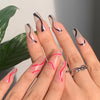 Glossy Medium Pink Press on Nails