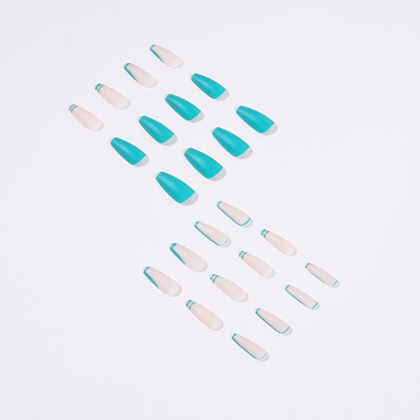 12 Sizes-24 Pcs Press On Nails JP1431