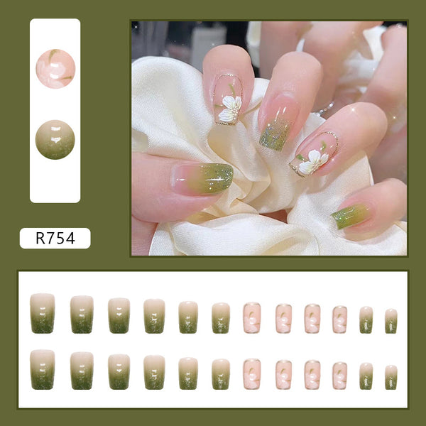 12 Sizes-24 Pcs Press On Nails R754
