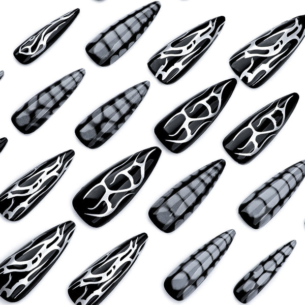 12 Sizes-24 Pcs Press On Nails DIY71