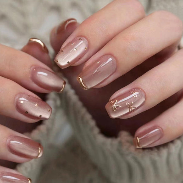 12 Sizes-24 Pcs Press On Nails MY046