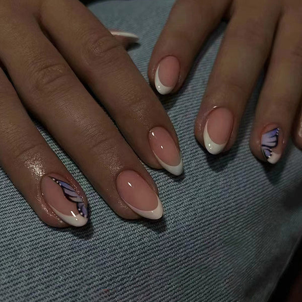 12 Sizes-24 Pcs Press On Nails W1070