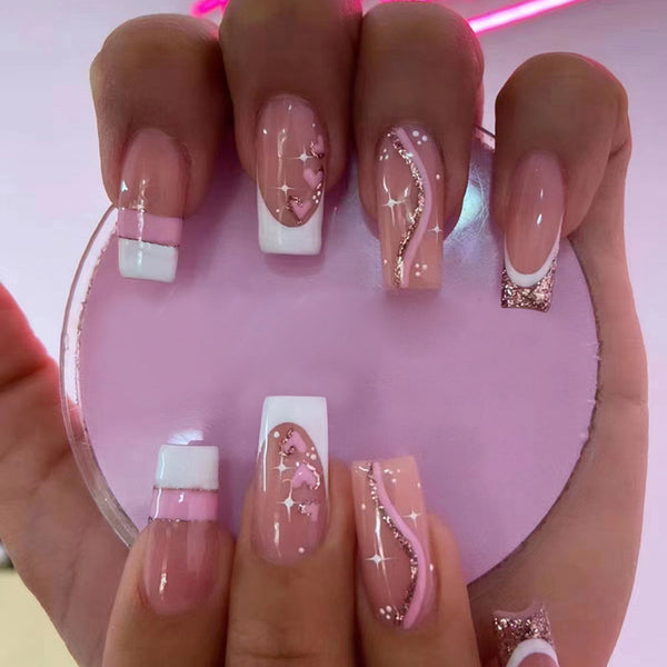 12 Sizes-24 Pcs Press On Nails W363