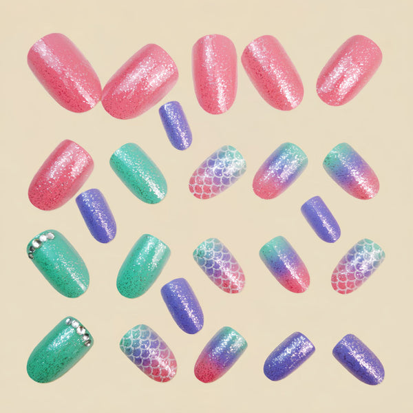 12 Sizes-24 Pcs Press On Nails Y1443