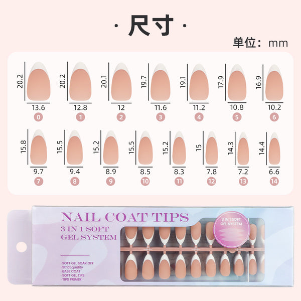12 Sizes-24 Pcs Press On Nails YMS015