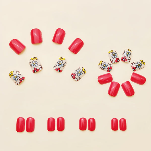 12 Sizes-24 Pcs Press On Nails Y094