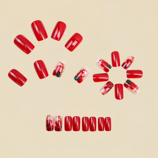 12 Sizes-24 Pcs Press On Nails Y1665