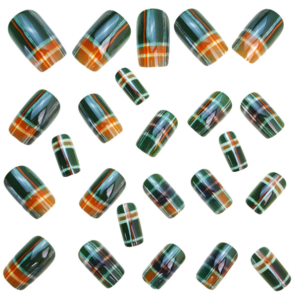 12 Sizes-24 Pcs Press On Nails Y1211