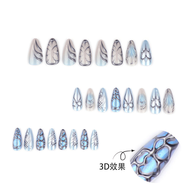 12 Sizes-24 Pcs Press On Nails JP4199