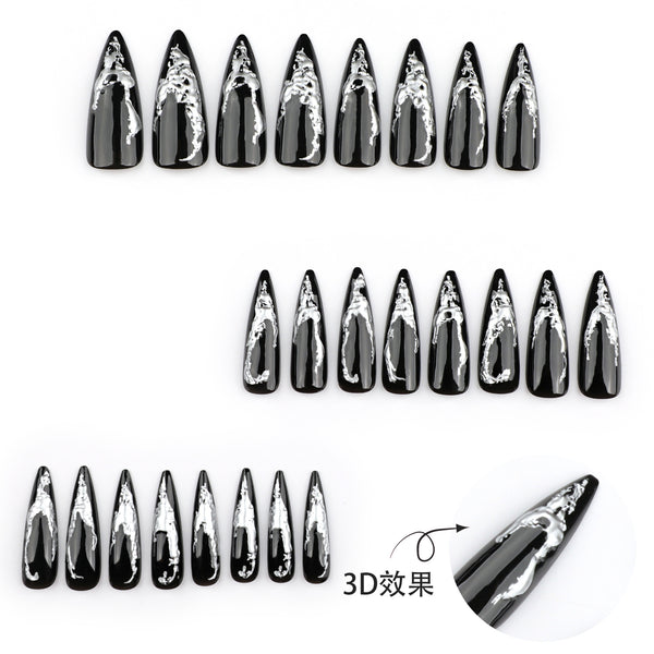 12 Sizes-24 Pcs Press On Nails JP3526