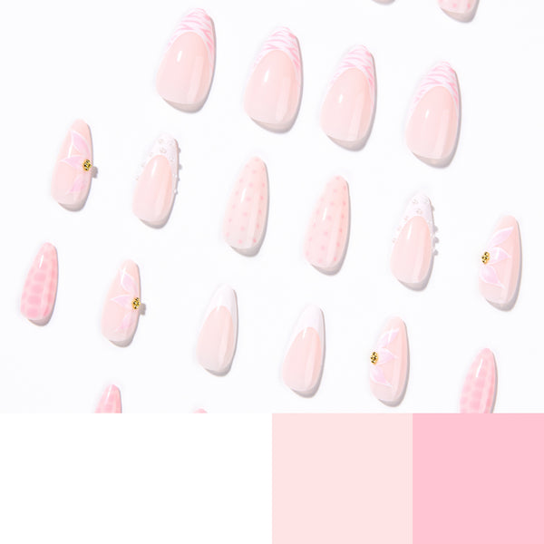 12 Sizes-24 Pcs Press On Nails JP4371