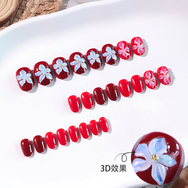 12 Sizes-24 Pcs Press On Nails JL0676