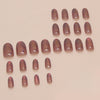 12 Sizes-24 Pcs Press On Nails W1663