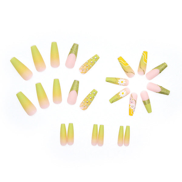 12 Sizes-24 Pcs Press On Nails W223