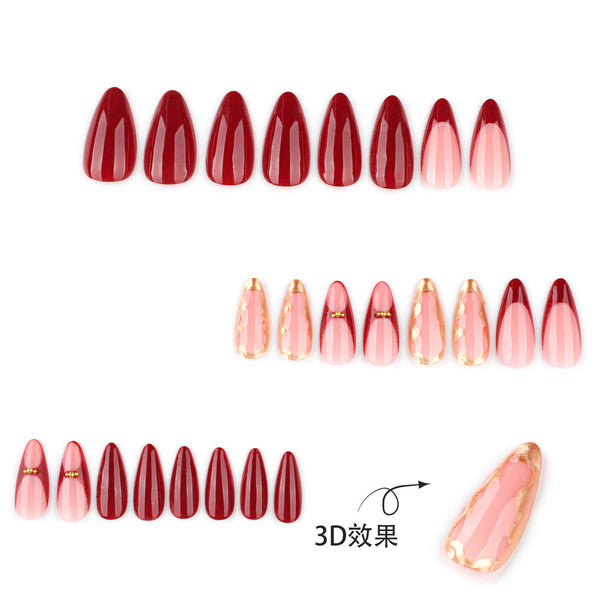 12 Sizes-24 Pcs Press On Nails JP3853
