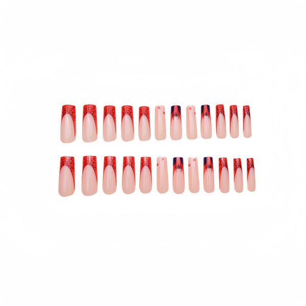 12 Sizes-24 Pcs Press On Nails Y124