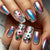 12 Sizes-24 Pcs Press On Nails Y1535