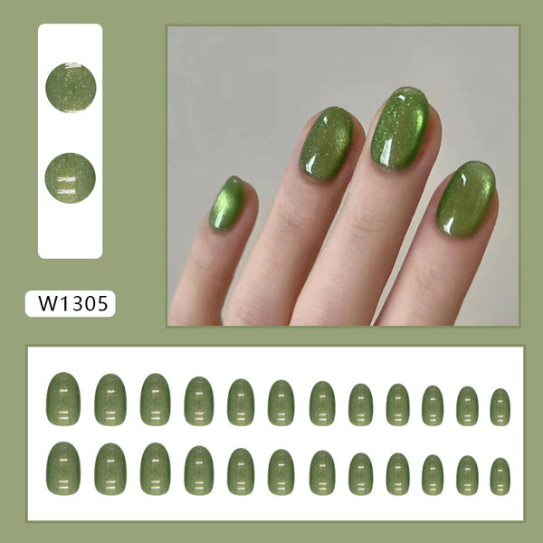 12 Sizes-24 Pcs Press On Nails W1305