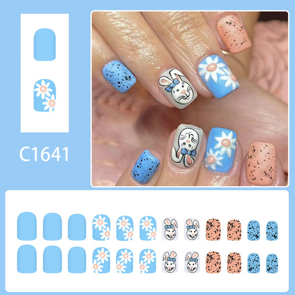 12 Sizes-24 Pcs Press On Nails C1641