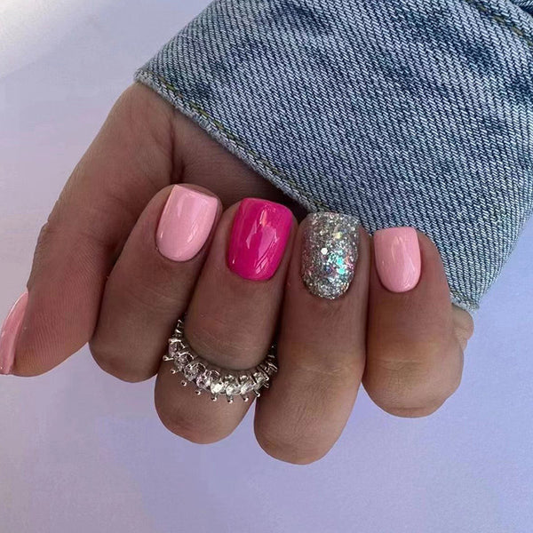 12 Sizes-24 Pcs Press On Nails C119