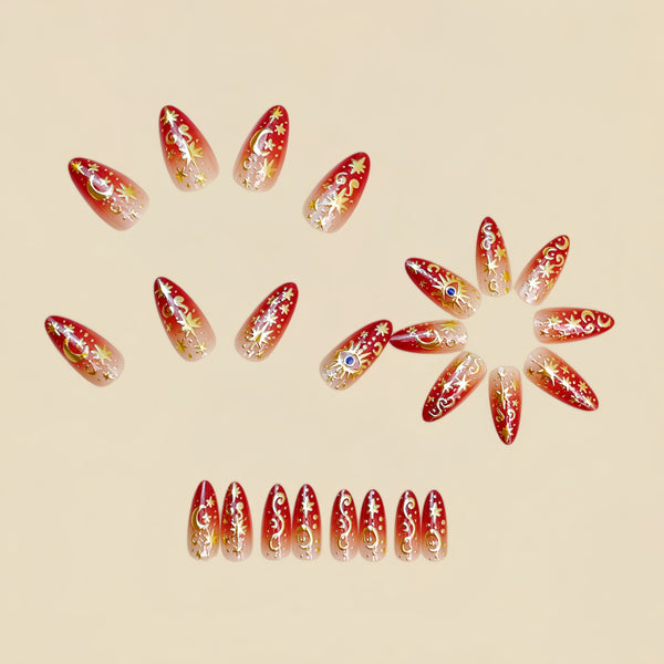 12 Sizes-24 Pcs Press On Nails Y1939