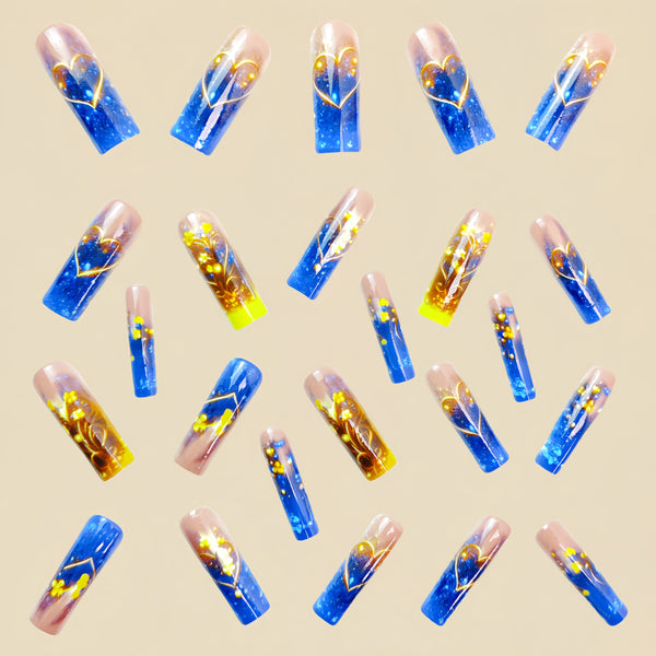 12 Sizes-24 PcsPress On Nails Y485