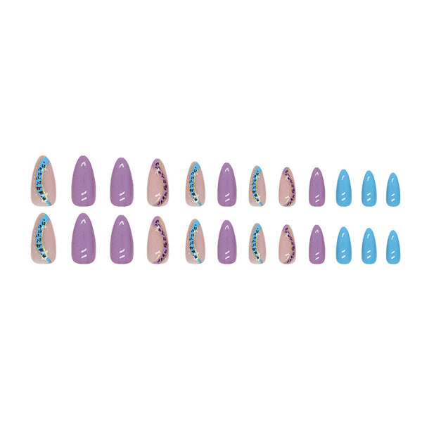 12 Sizes-24 Pcs Press On Nails W709